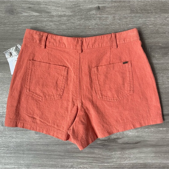 New O'Neill Morrison Rust Orange Beachy Linen Blend Shorts 28 - Picture 8 of 10